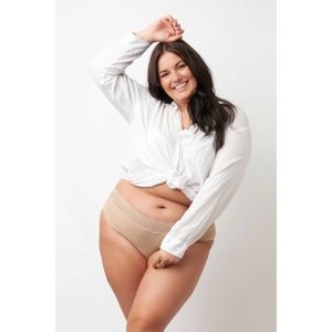 Moodies Undies Menstruatieslip met Kant Medium Beige