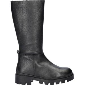 Nelson - Meisjes Boot - Knielaarzen - Leer - Zwart - Fleece Gevoerd