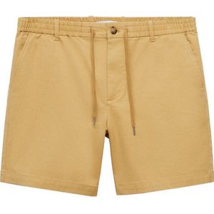 Mango Man regular fit short geel