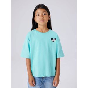 NAME IT KIDS T-shirt met backprint mintgroen
