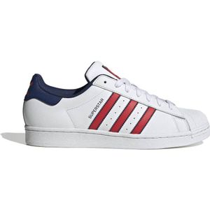 adidas Originals Superstar sneakers wit/donkerblauw/rood