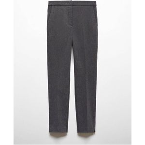 Mango cropped skinny pantalon grijs