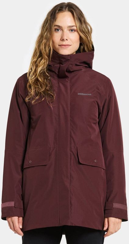 Didriksons Womens Tuva Parka Winterjack (Dames |rood |waterdicht)