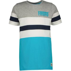 Vingino T-shirt HAVAR lichtblauw/grijs/donkerblauw/wit