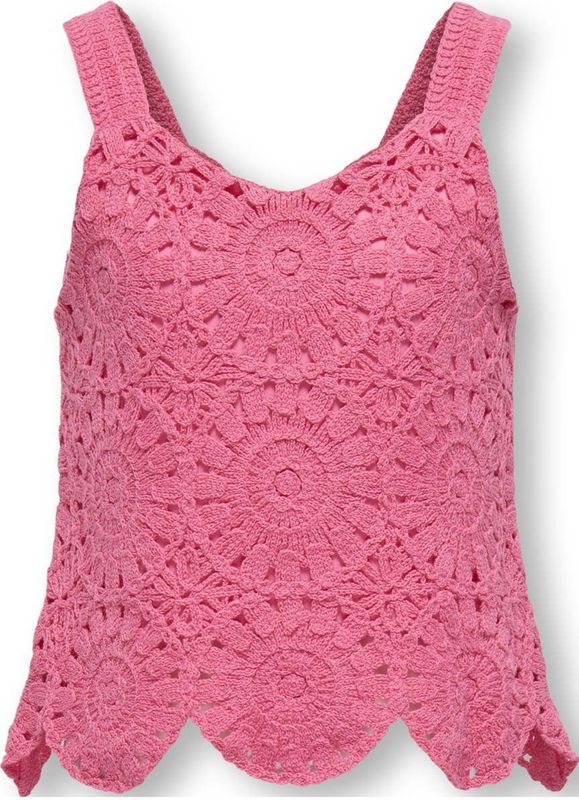 KIDS ONLY GIRL mouwloze top roze gehaakt