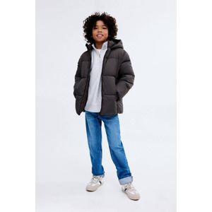 Mango Kids gewatteerde jas antraciet