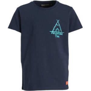 Orange Stars T-shirt Menko met printopdruk donkerblauw