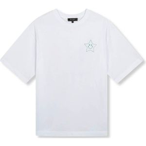 Refined Department T-shirt Maggy met backprint wit