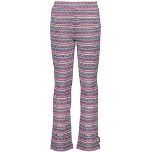 B.Nosy flared broek met all over print roze/mintgroen