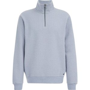 WE Fashion sweater CLARP met all over print en textuur rural blue
