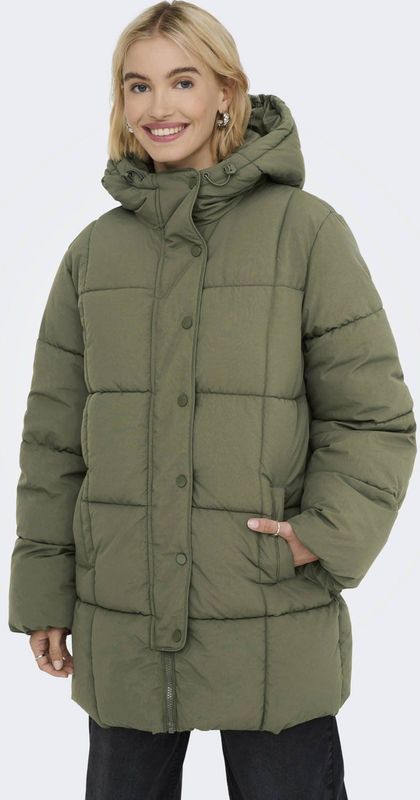 JDY - Puffer Jacket - Gevoerd - Kort - Met Capuchon en Winddichte Manchetten