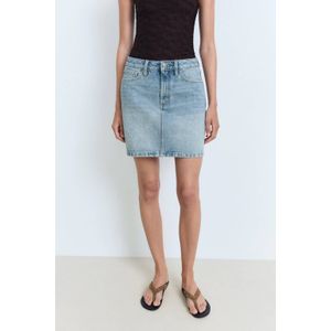 Mango denim spijkerrok light blue denim
