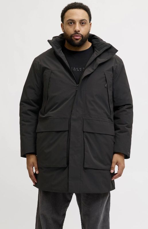 JACK & JONES PLUS SIZE winterjas Plus Size zwart