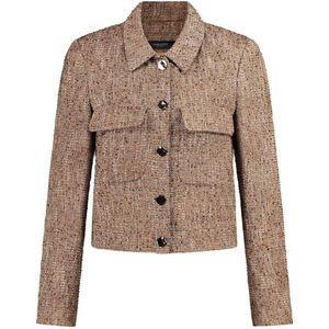 Claudia Sträter tweed jasje bruin