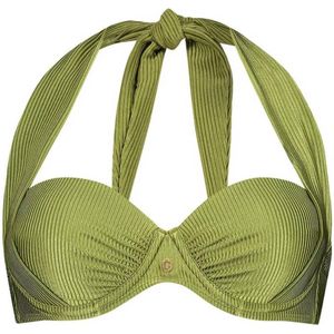 ten Cate Beach TC WOW voorgevormde beugel bikinitop met ribstructuur groen