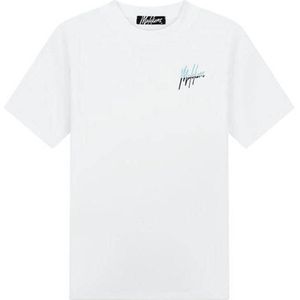 Malelions T-shirt met backprint white/light blue