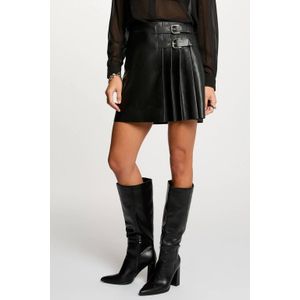 Morgan imitatieleren rok zwart