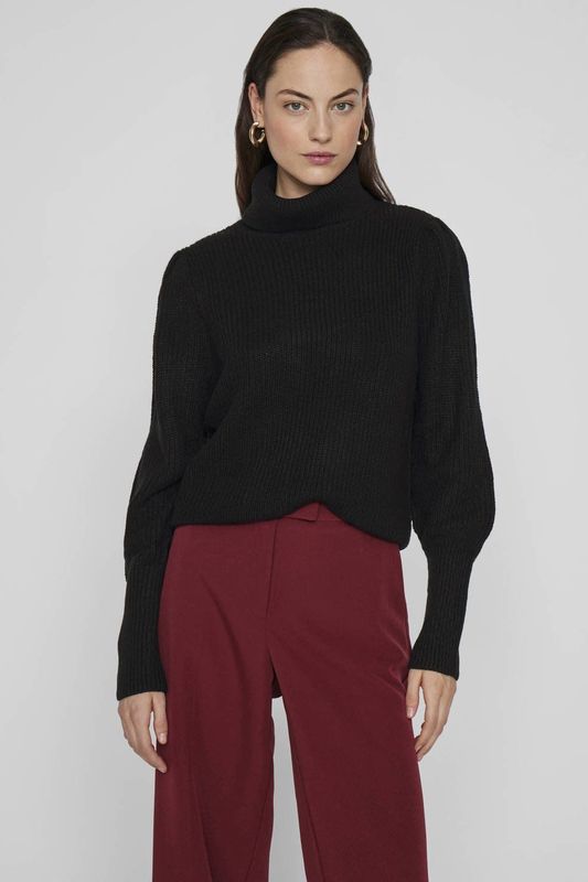 VILA coltrui zwart gebreid