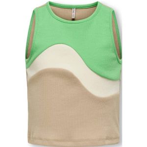 KIDS ONLY GIRL top KOGGRY felgroen/zand/ecru