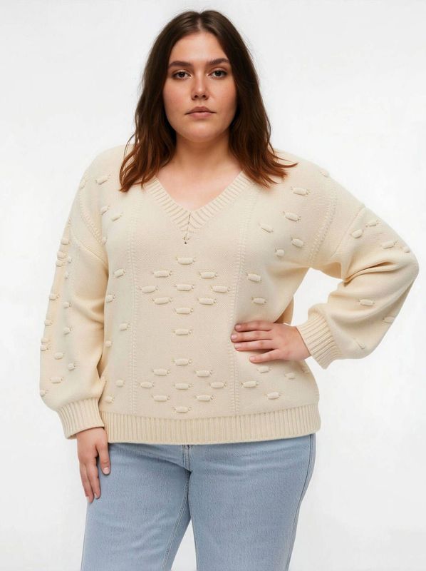 Vmckaia - Gebreide Pullover - V-Hals - Lange Mouwen - Regular Fit