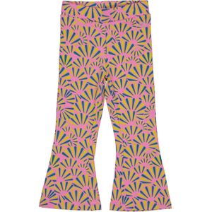 Quapi Mini regular fit broek MARIT met all over print lichtroze/limegroen/petrol