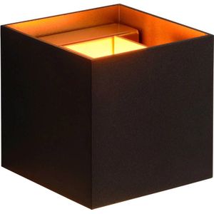 Lucide Xio wandlamp vierkant zwart 10cm