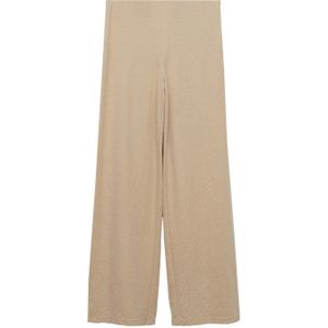 Mango wide leg pantalon beige