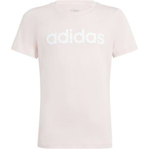 adidas Sportswear T-shirt met logo lichtroze/wit
