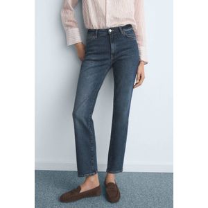 Mango high waist slim fit jeans dark blue denim