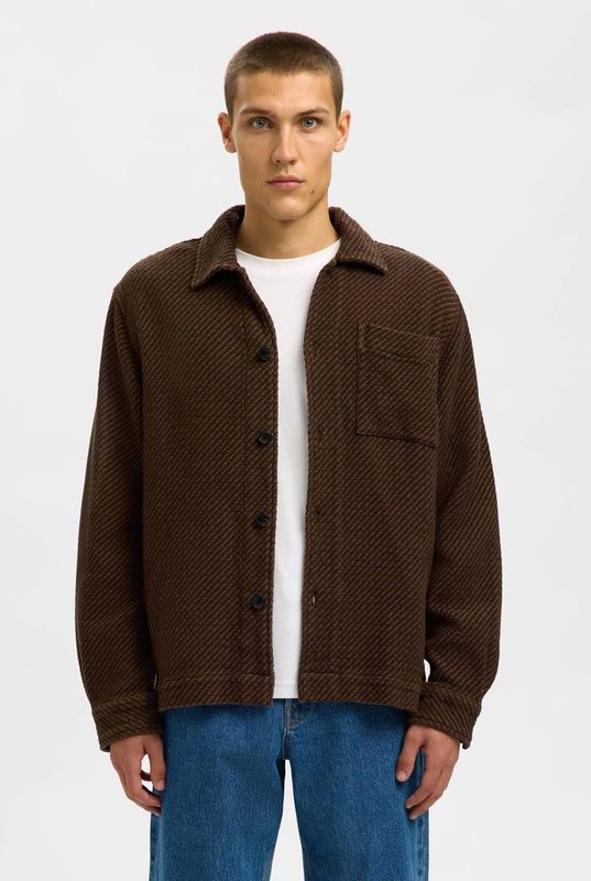 Katoenen Overshirt - Regular-fit - Normale Kraag - Met Knopen