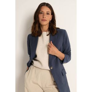 CLAUDIA BY CLAUDIA STRÄTER regular blazer donkerblauw