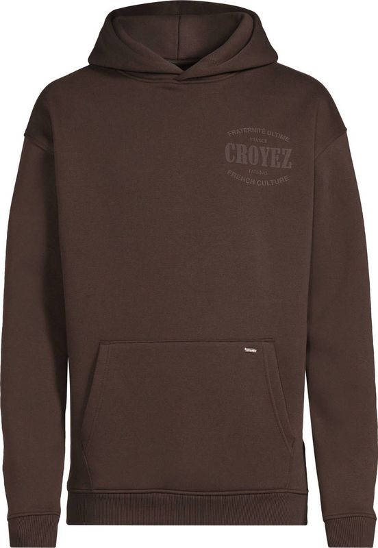 Croyez hoodie met backprint bruin