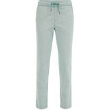 WE Fashion gemêleerde tapered fit broek sagebrush green