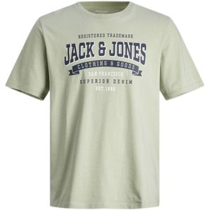 JACK & JONES JUNIOR T-shirt JJELOGO van biologisch katoen pistache groen