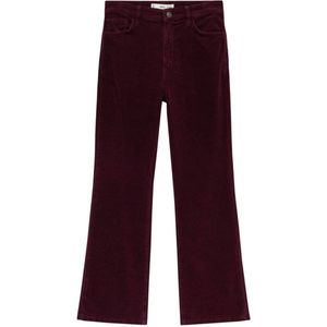 Mango corduroy flared broek donkerrood