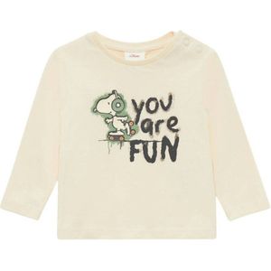 s.Oliver baby longsleeve met tekst ecru