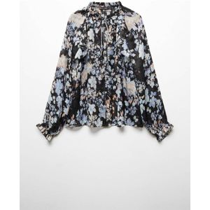 Mango gebloemde blouse zwart/multi