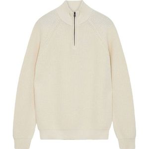 Anerkjendt - Aksune Patent Half Zip Knit - Vest - Creme