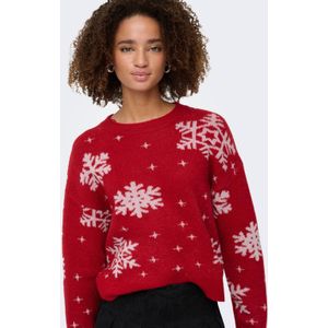 Onlxmas - Gebreide Pullover - O-hals - Lange Mouwen - Regular Fit
