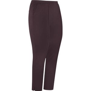 Plus Basics travelstof slim regular waist broek donkerrood