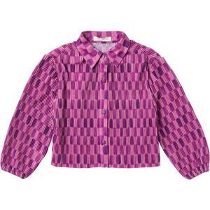 Your Wishes geruite blouse paars/roze