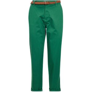 Cache Cache cropped regular fit chino groen