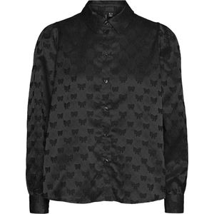 VERO MODA blouse VMVIGA met jacquard zwart