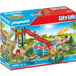 Playmobil City Life Zwembadfeest met glijbaan - 70987