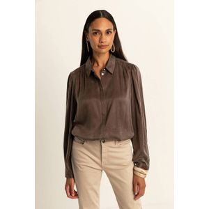 Expresso blouse donkerbruin