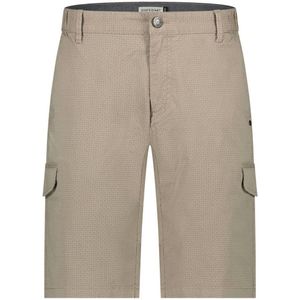 State of Art slim fit cargo short met all over print beige uni