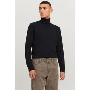 JACK & JONES ESSENTIALS fijngebreide coltrui JJEEMIL black