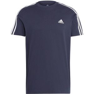 adidas Sportswear Essentials Single Jersey 3-Stripes T-shirt - Heren - Blauw