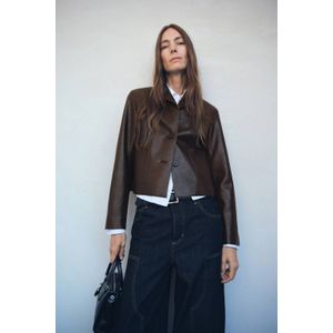 MANGO Tussenjas 'SABI'  chocoladebruin