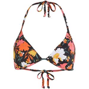 O'Neill voorgevormde triangel bikinitop zwart/oranje/roze